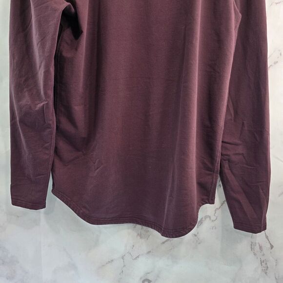 Bylt T Shirt Mens Medium Red Long Sleeve Drop Cut LS Lux Blend Tee Burgundy - Picture 7 of 11